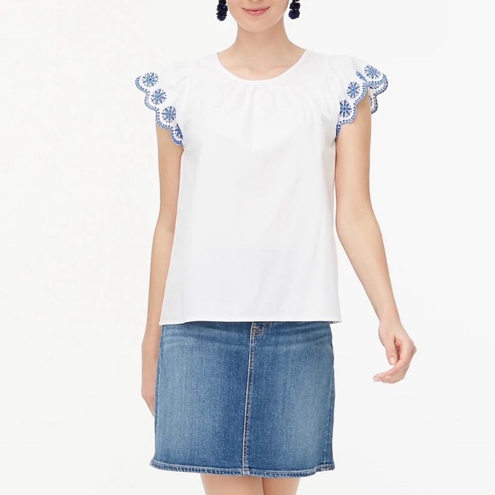 J. Crew Factory Eyelet Top NWT